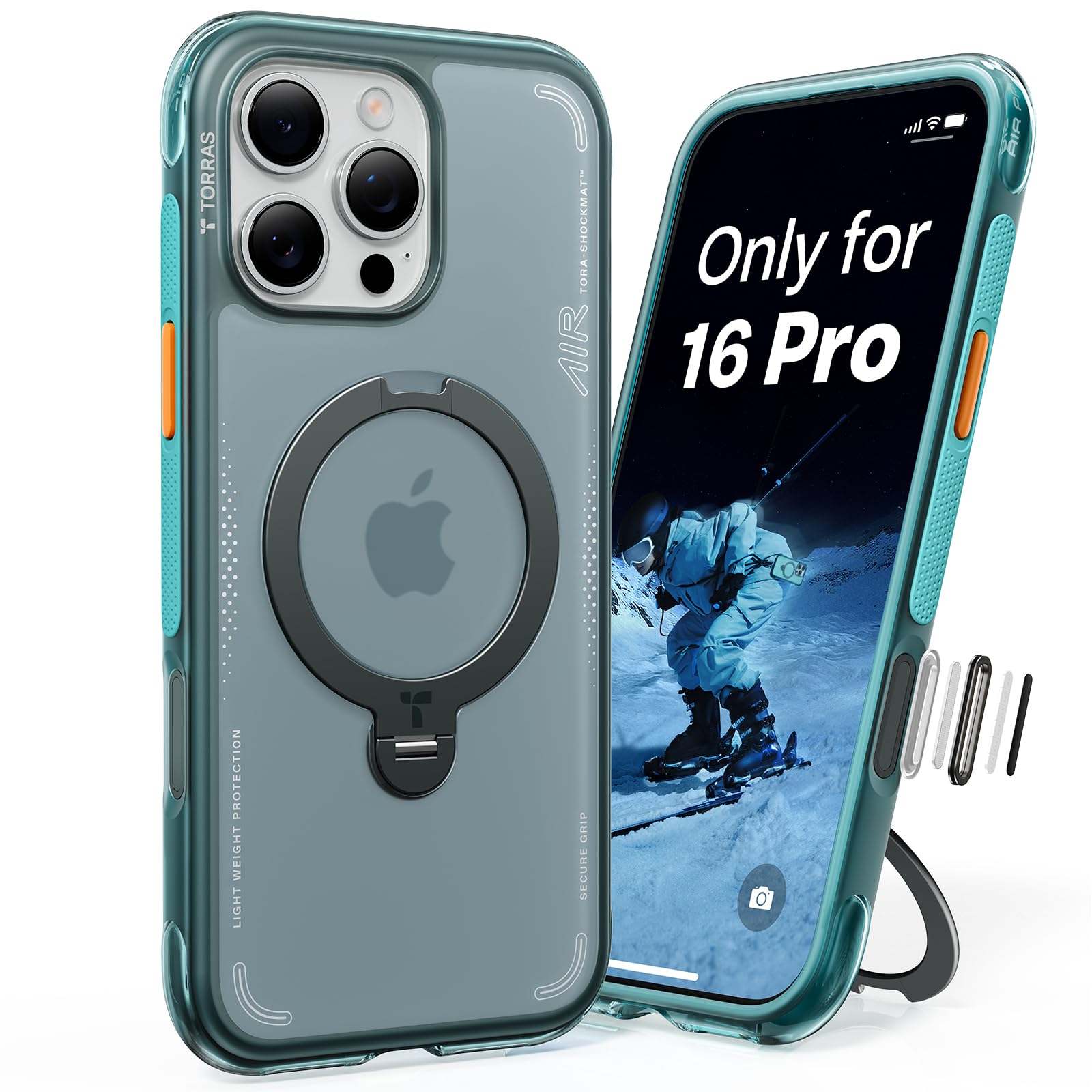 Foto 1 | Funda De Teléfono Torras Ostand Q3 Air Para Iphone 16 Pro Blue - Venta Internacional.
