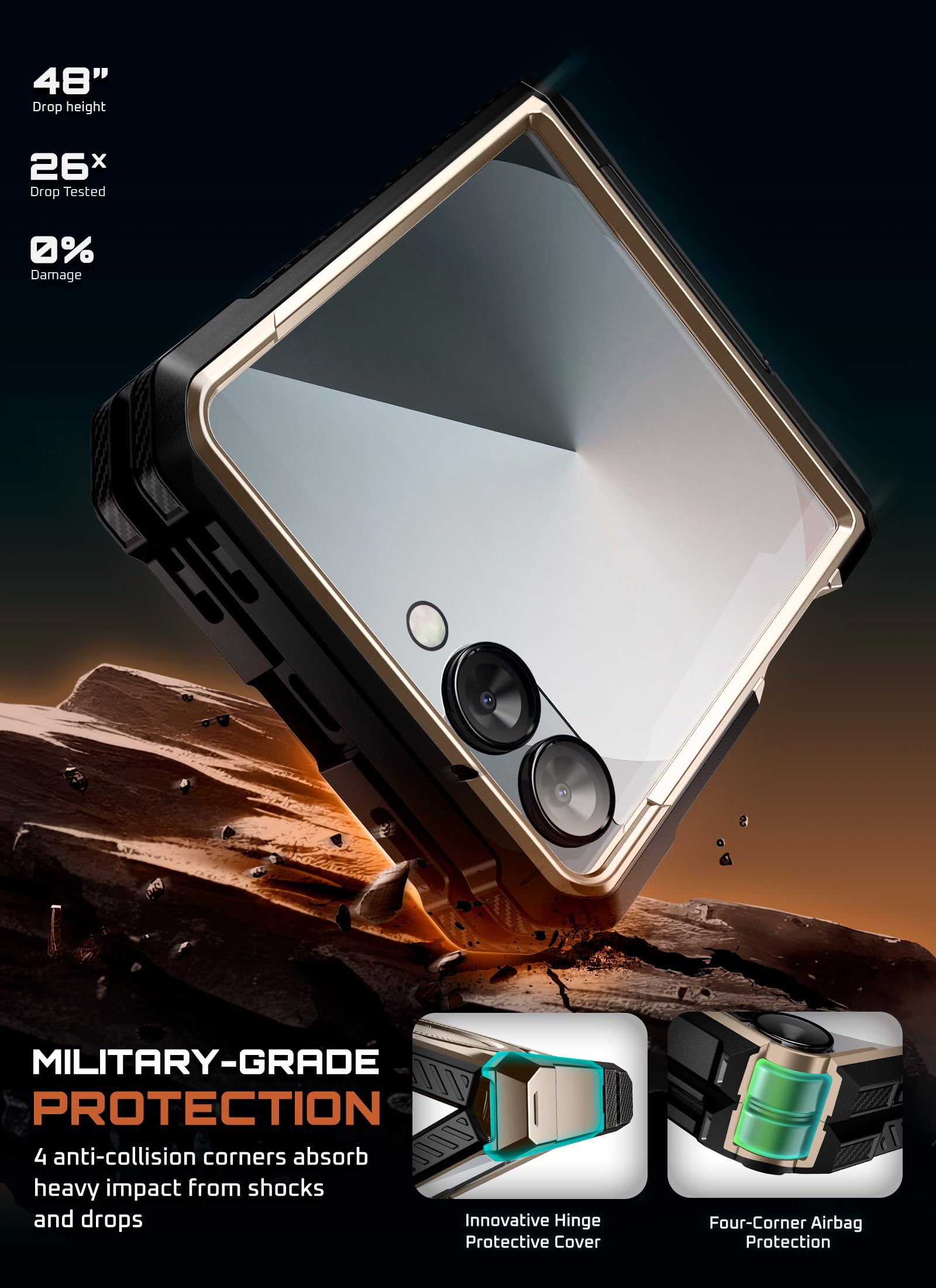 Foto 4 pulgar | Funda De Teléfono Supcase Para Samsung Galaxy Z Flip 7 Con Soporte - Venta Internacional.