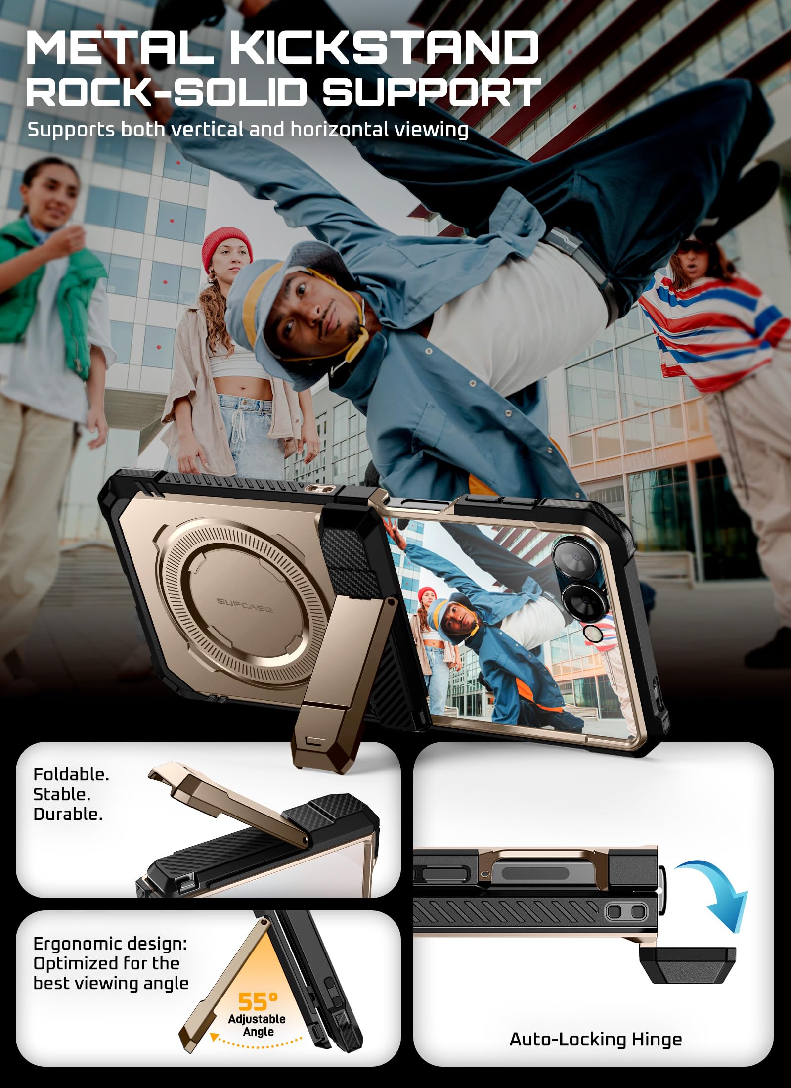 Foto 7 pulgar | Funda De Teléfono Supcase Para Samsung Galaxy Z Flip 7 Con Soporte - Venta Internacional.