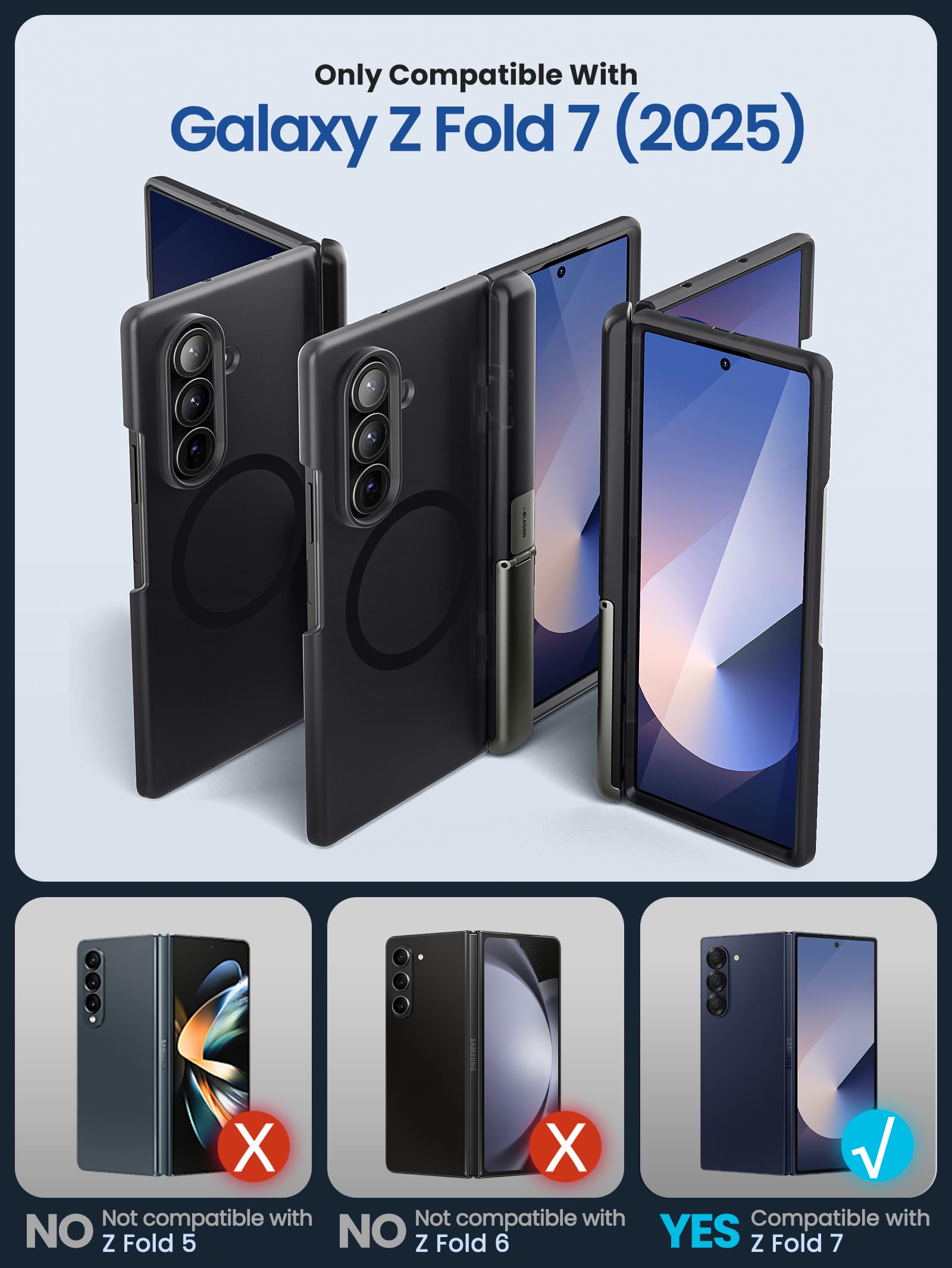 Foto 3 pulgar | Funda De Teléfono I-blason Para Samsung Galaxy Z Fold 7 Con Magsafe - Venta Internacional.