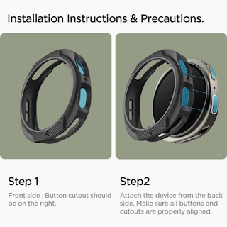 Foto 2 | Funda Spigen Liquid Air Para Samsung Galaxy Watch 8 De 40 Mm - Venta Internacional.