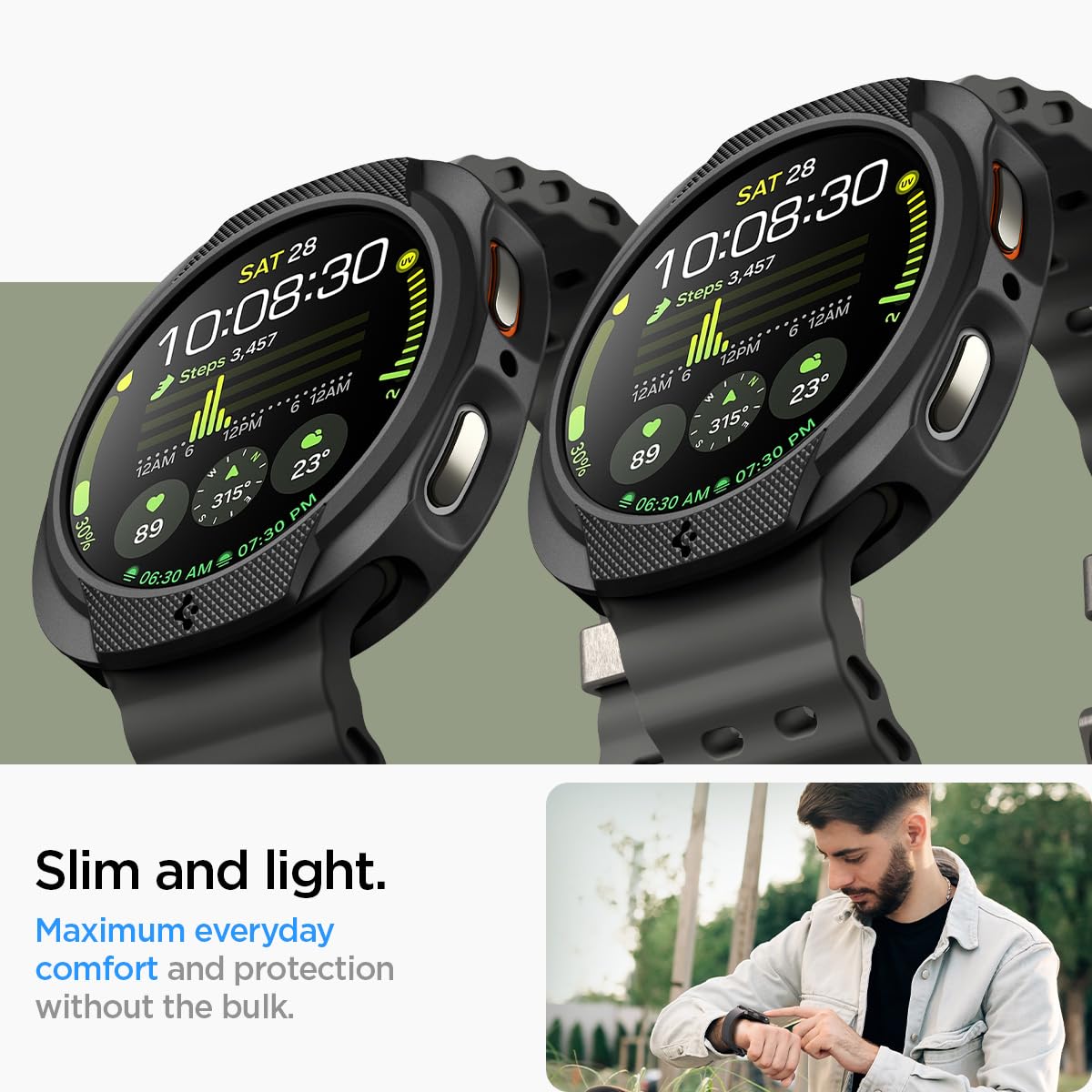 Foto 8 pulgar | Funda Spigen Liquid Air Para Samsung Galaxy Watch 8 De 40 Mm - Venta Internacional.