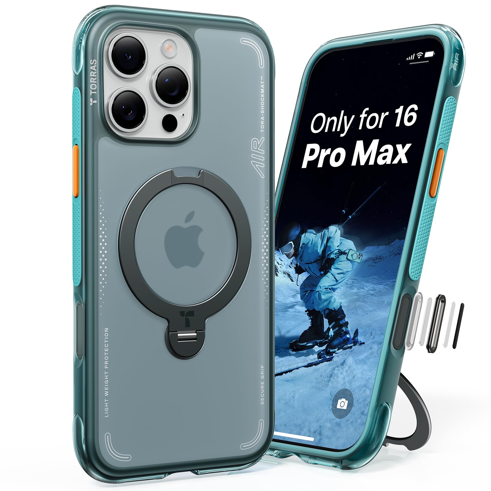 Foto 1 | Funda De Teléfono Torras Ostand Q3 Air Para Iphone 16 Pro Max Blue - Venta Internacional.