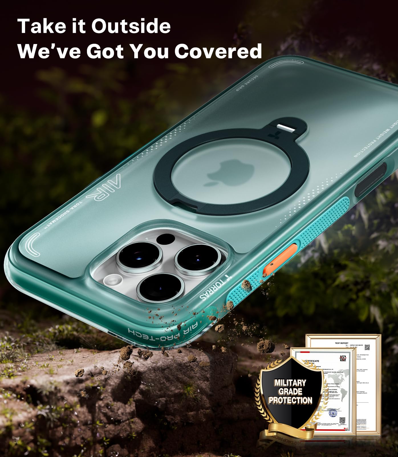 Foto 4 pulgar | Funda De Teléfono Torras Ostand Q3 Air Para Iphone 16 Pro Max Blue - Venta Internacional.