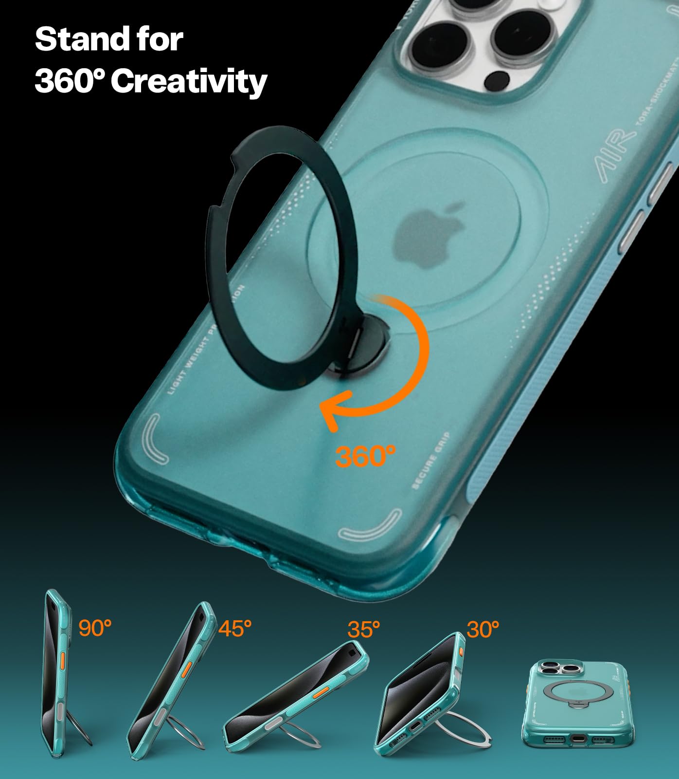 Foto 6 pulgar | Funda De Teléfono Torras Ostand Q3 Air Para Iphone 16 Pro Max Blue - Venta Internacional.