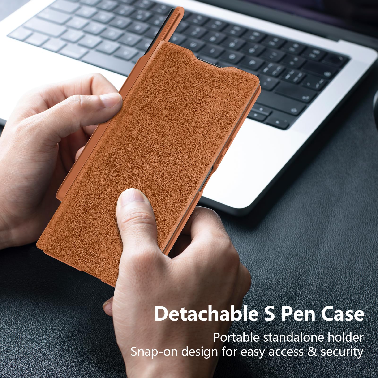 Foto 3 pulgar | Funda Tipo Cartera Nillkin Para Samsung Galaxy Z Fold 7 Con S Pen  Color Marrón - Venta Internacional.