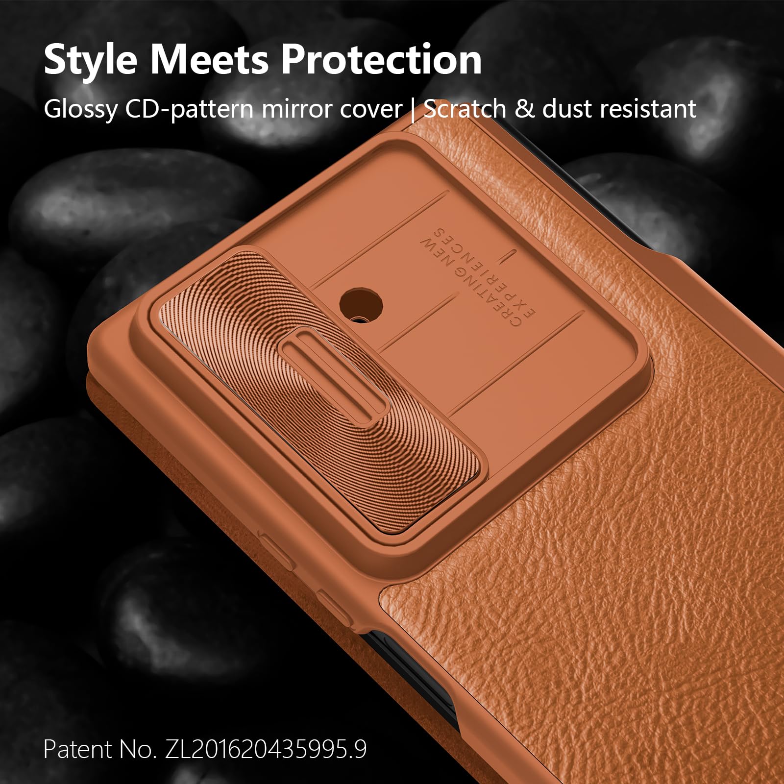 Foto 4 | Funda Tipo Cartera Nillkin Para Samsung Galaxy Z Fold 7 Con S Pen  Color Marrón - Venta Internacional.