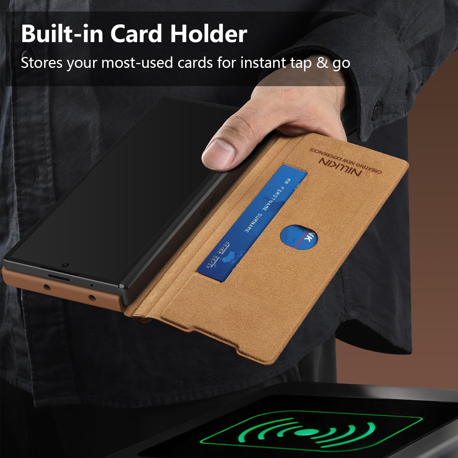 Foto 6 pulgar | Funda Tipo Cartera Nillkin Para Samsung Galaxy Z Fold 7 Con S Pen  Color Marrón - Venta Internacional.