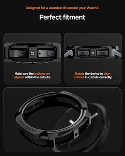 Foto 3 | Funda Spigen Rugged Armor Para Samsung Galaxy Watch 8 De 40 Mm - Venta Internacional.