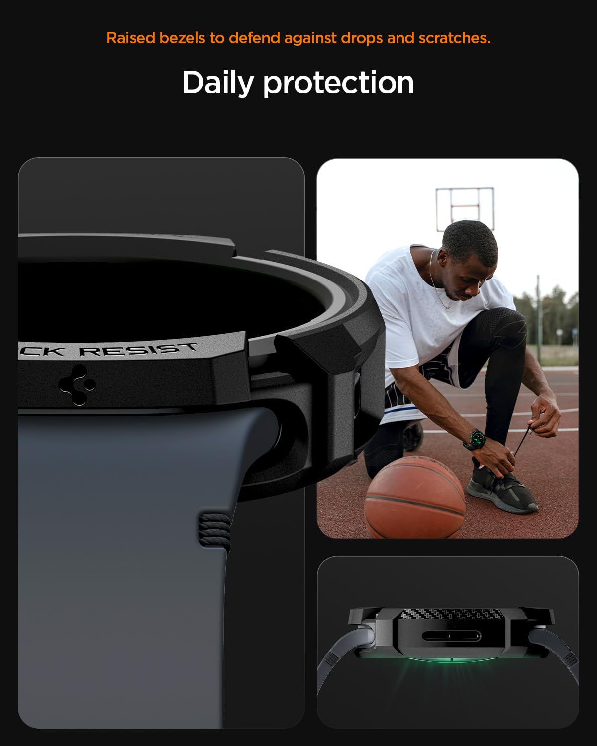 Foto 5 | Funda Spigen Rugged Armor Para Samsung Galaxy Watch 8 De 40 Mm - Venta Internacional.