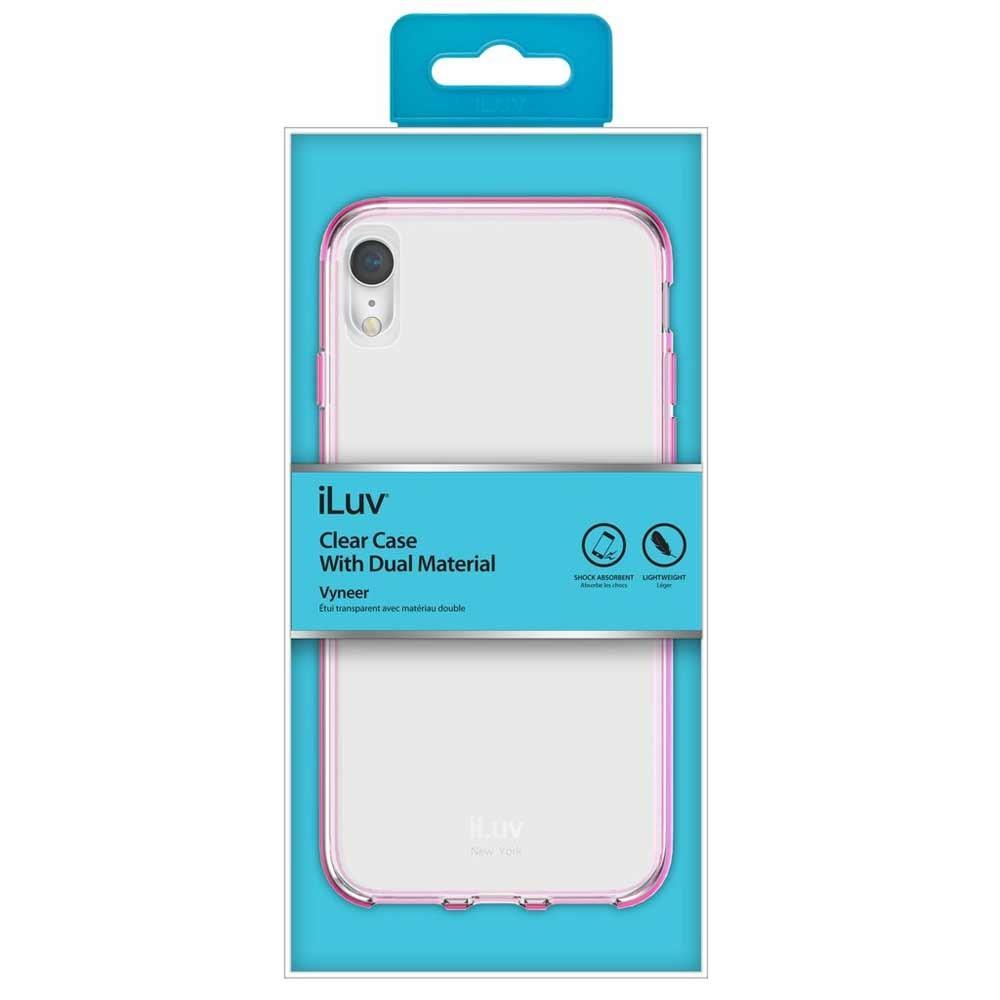 Foto 3 pulgar | Funda Iluv Vyneer color Transparente con Rosa para iPhone Xr