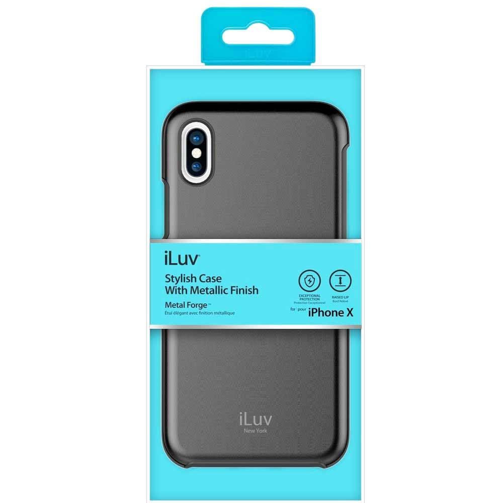Foto 3 pulgar | Funda Iluv Metal Forge color Gris para iPhone X y Xs