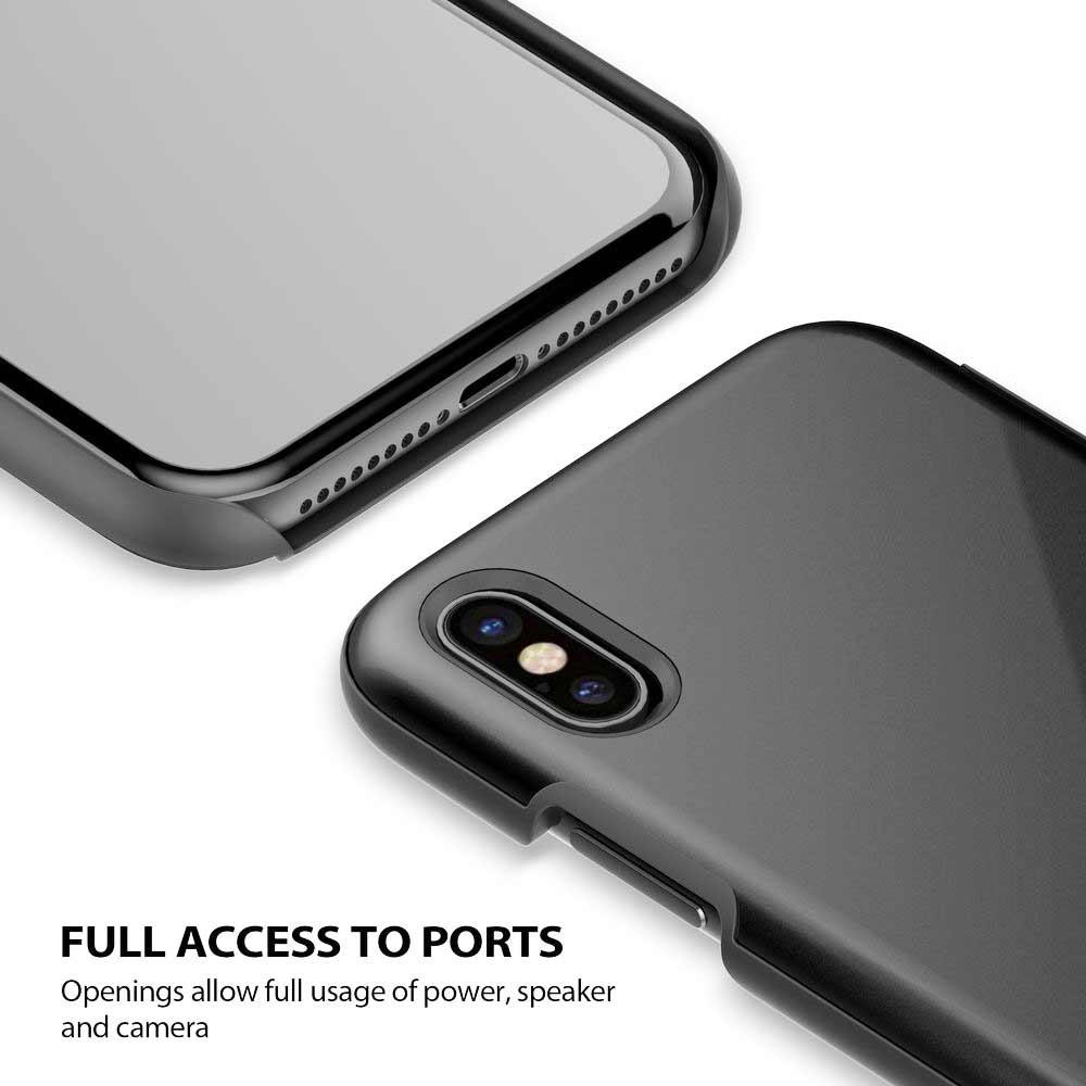 Foto 4 pulgar | Funda Iluv Metal Forge color Gris para iPhone X y Xs