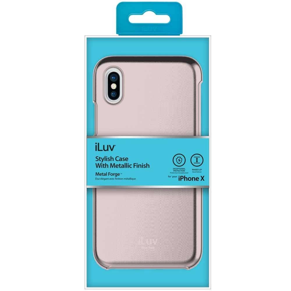 Foto 3 pulgar | Funda Iluv Metal Forge color Rosa para iPhone X y Xs