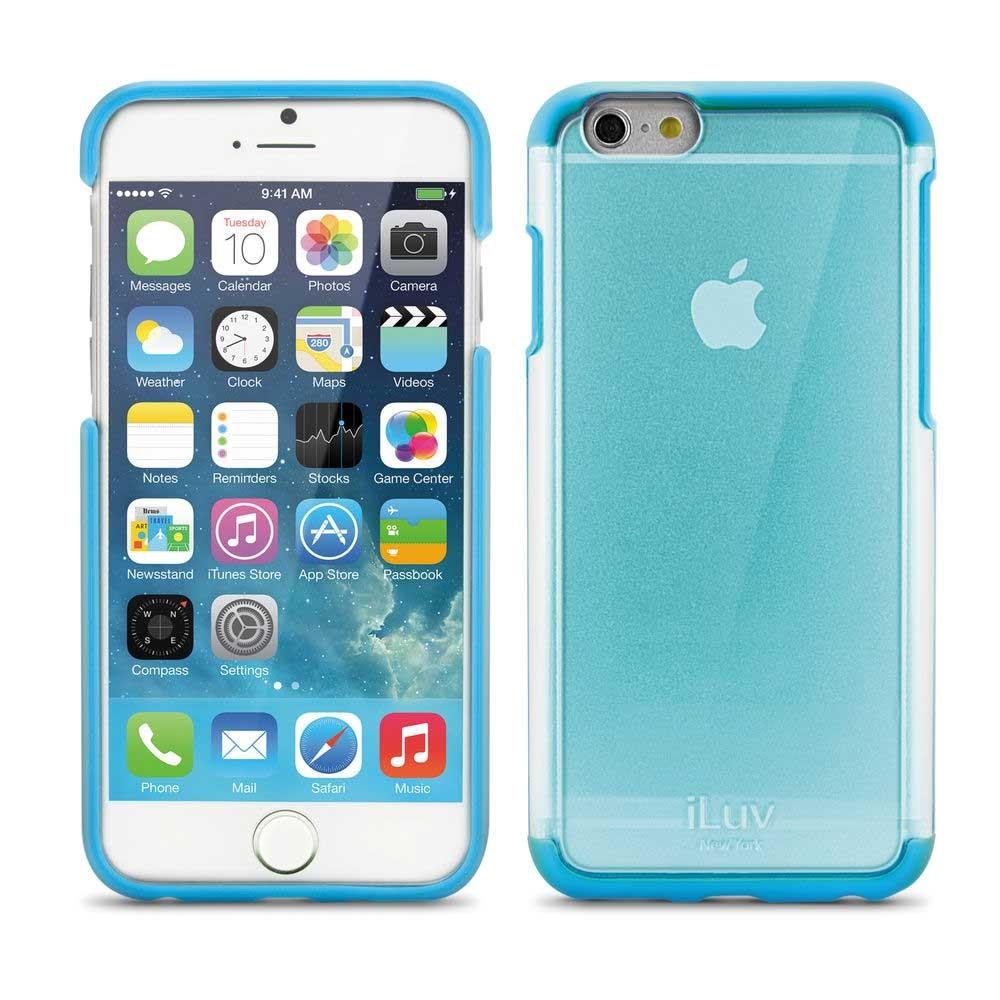 Foto 3 pulgar | Funda Iluv Vyneer color Azul Transparente para iPhone 6 y 6s