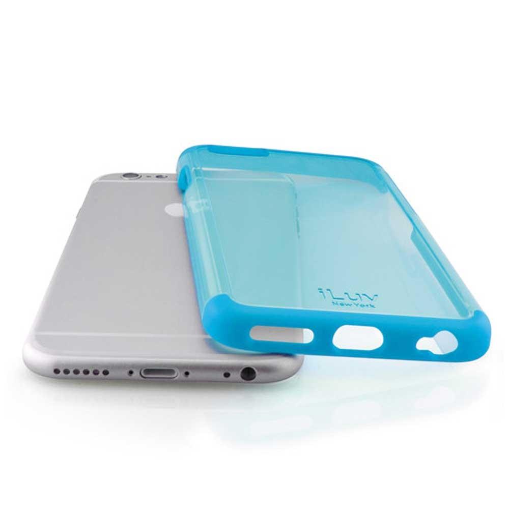 Foto 4 pulgar | Funda Iluv Vyneer color Azul Transparente para iPhone 6 y 6s