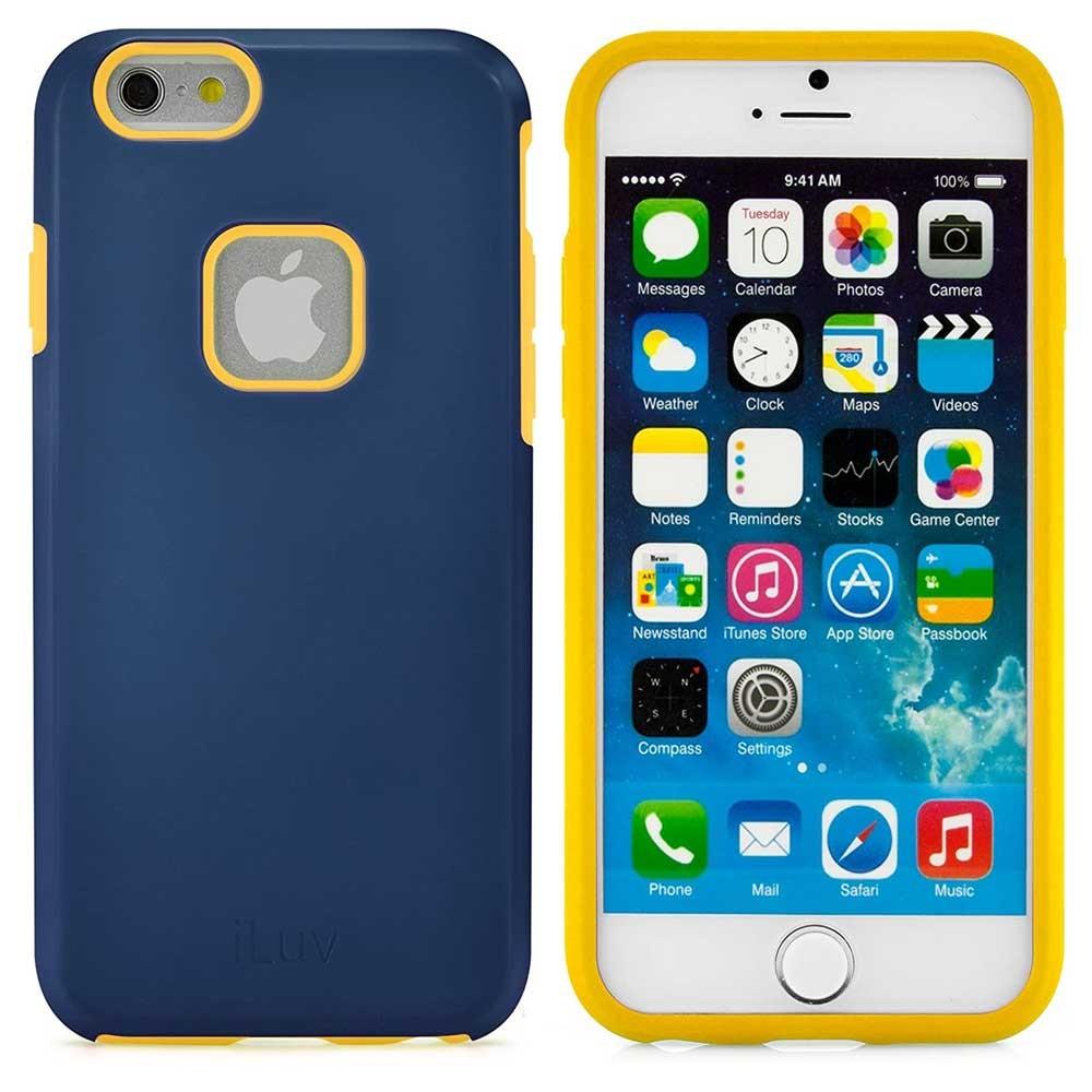 Foto 3 pulgar | Funda Iluv Regatta color Azul con Amarillo para iPhone 6 Plus