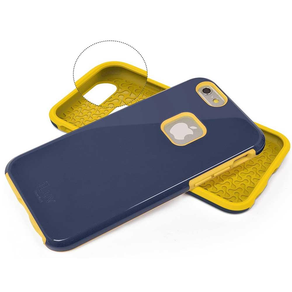 Foto 4 pulgar | Funda Iluv Regatta color Azul con Amarillo para iPhone 6 Plus