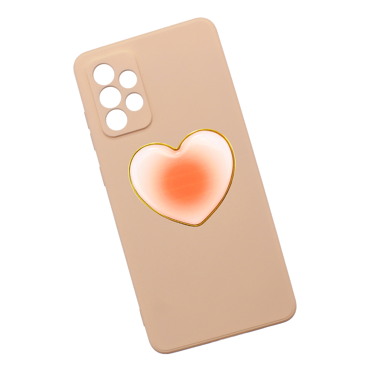 Foto 2 pulgar | Funda Triche Diseño Liso con Sujetador en Forma de Corazón para Galaxy A72/ A725 color Rosa