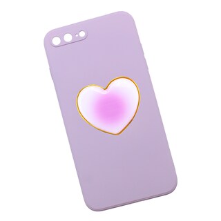 Foto 1 | Funda Triche Diseño Liso con Sujetador en Forma de Corazón para iPhone 7 Plus/ 8 Plus color Púrpura