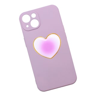 Foto 1 | Funda Triche Diseño Liso con Sujetador en Forma de Corazón para iPhone 13 color Púrpura