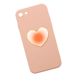 Foto 1 | Funda Triche Diseño Liso con Sujetador en Forma de Corazón para iPhone 7/ 8/ Se 2020 color Rosa