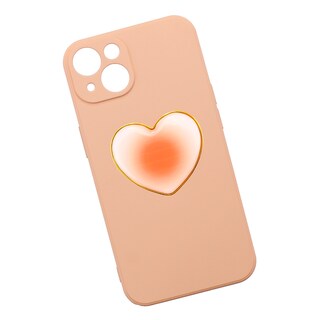 Foto 1 | Funda Triche Diseño Liso con Sujetador en Forma de Corazón para iPhone 13 color Rosa