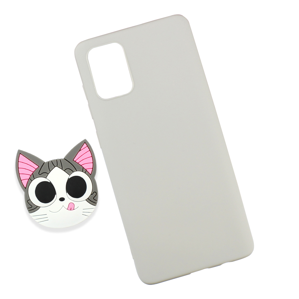 Foto 2 | Funda Triche Diseño Gato con Sujetador para Galaxy A51 y A515 color Gris