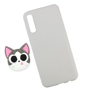Foto 2 | Funda Triche Diseño Gato con Sujetador para Galaxy A50 y A505 / Galaxy A30s y A307 color Gris