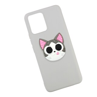 Foto 1 | Funda Triche color Gris con Diseño de Gato con Sujetador para Realme 8 - 8 Pro