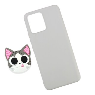 Foto 2 | Funda Triche color Gris con Diseño de Gato con Sujetador para Realme 8 - 8 Pro
