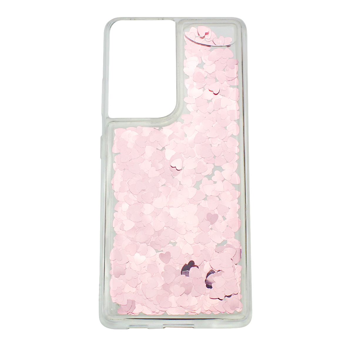 Funda Triche Diseño Pecera Corazones Para Galaxy S21 Ultra color Rosa