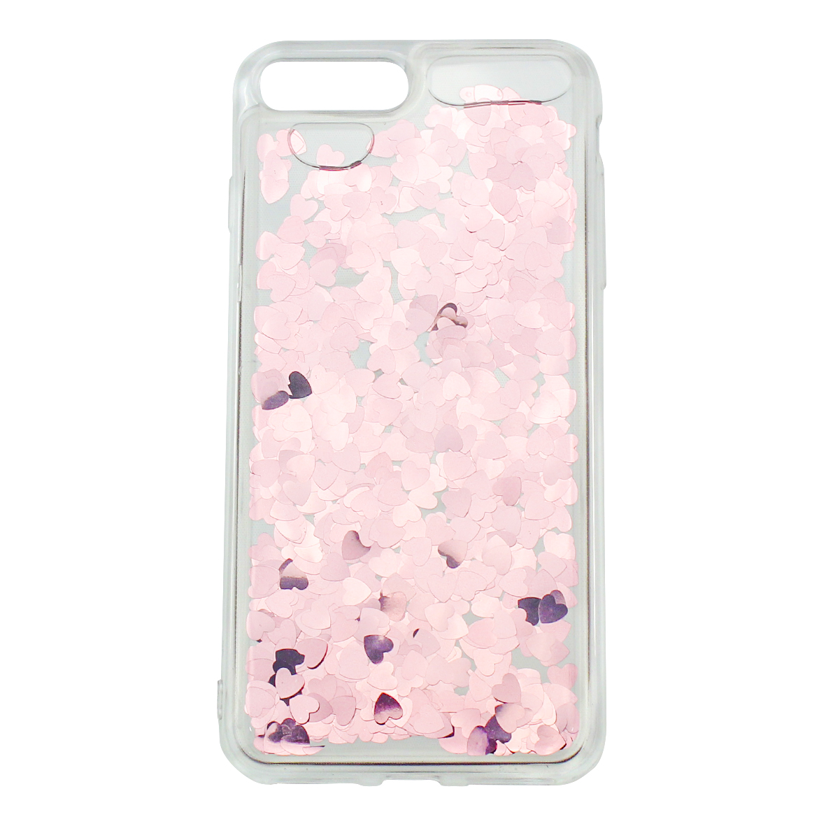 Foto 2 pulgar | Funda Triche Diseño Pecera Corazones para iPhone 7 Plus/ 8 Plus color Rosa