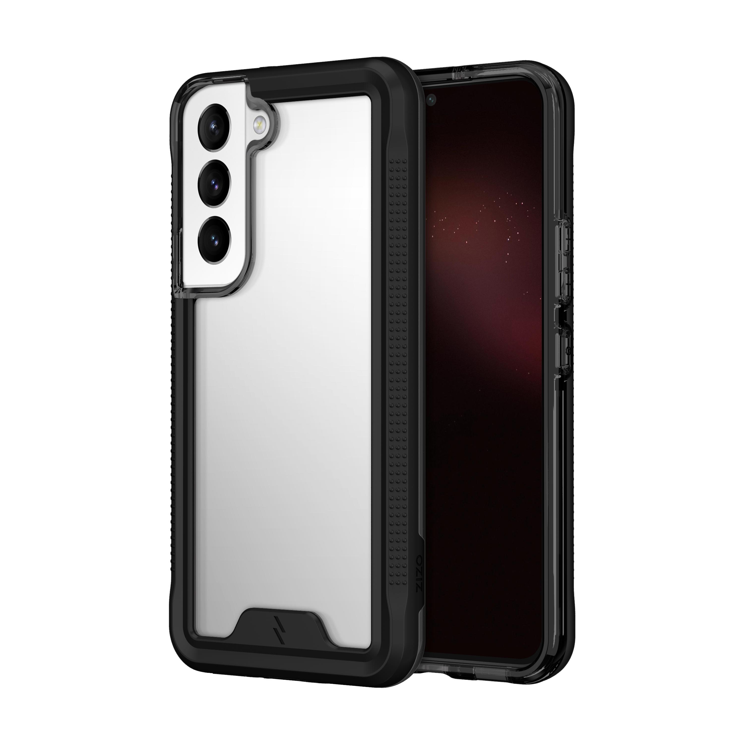 Funda Para Galaxy S22 Zizo Ion color Negro más Cristal Templado