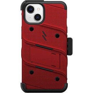 Foto 2 | Funda Zizo color Rojo para iPhone 13 Zizo Bolt más Mica de Uso Rudo