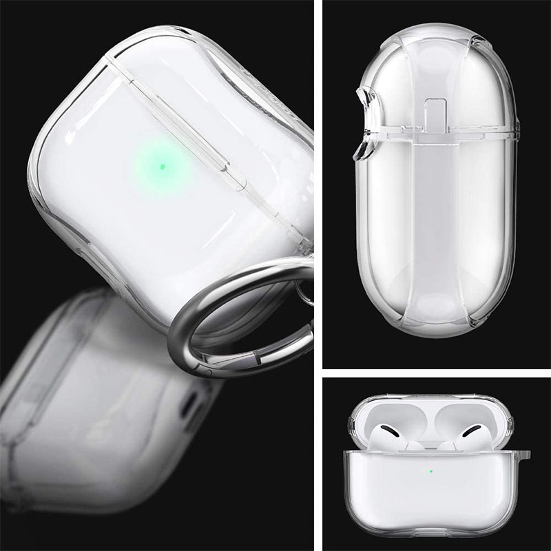 Foto 3 | Funda para Airpods Pro Ultra Hybrid Rígida Spigen Transparente Original