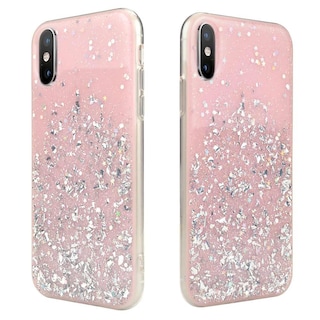 Foto 2 | Funda Wild Flag para iPhone X y XS Design color Rosa con Brillos