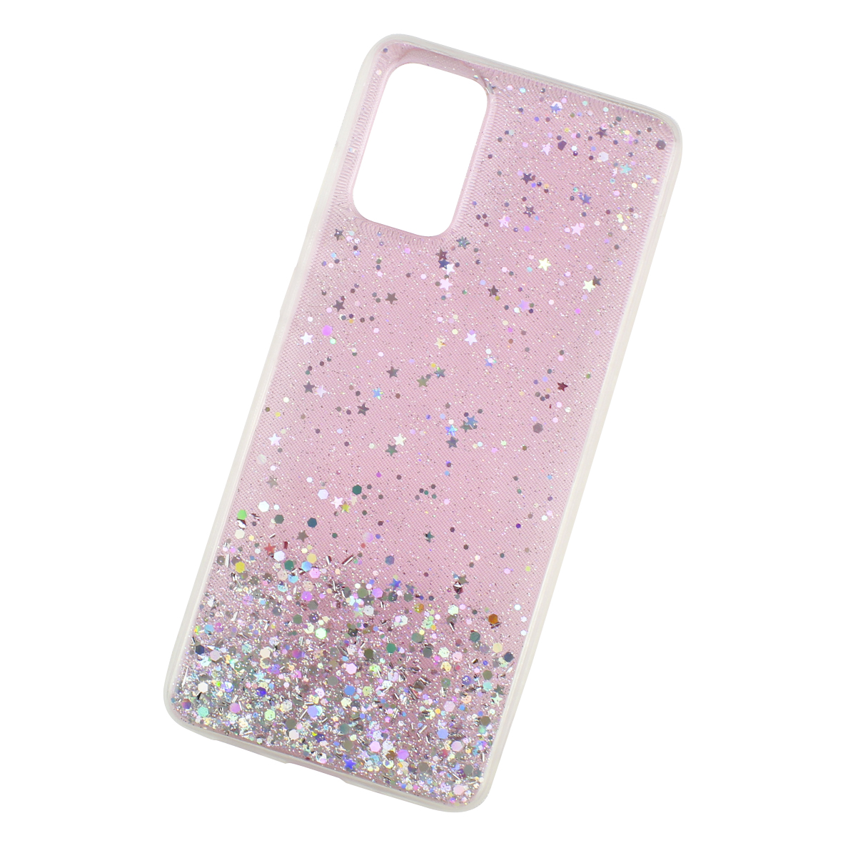 Foto 2 pulgar | Funda Triche con Diseño de Brillos y Estrellas color Rosa para Galaxy S20 Plus S20+