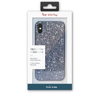 Foto 3 | Funda Wild Flag color Negro con Brillos para iPhone Xs Max Design