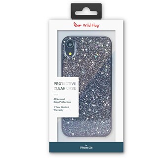 Foto 3 | Funda Wild Flag para iPhone XR Design color Negro con Brillos