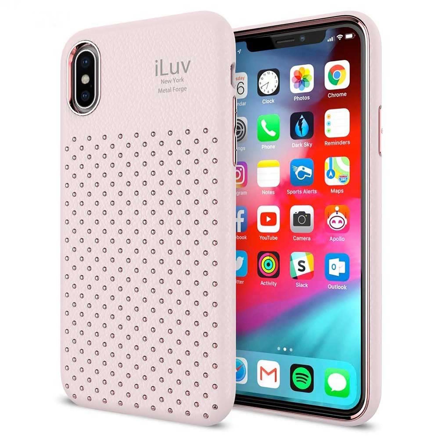 Foto 2 pulgar | Funda Iluv Metal Forge para iPhone Xs Max color Rosa