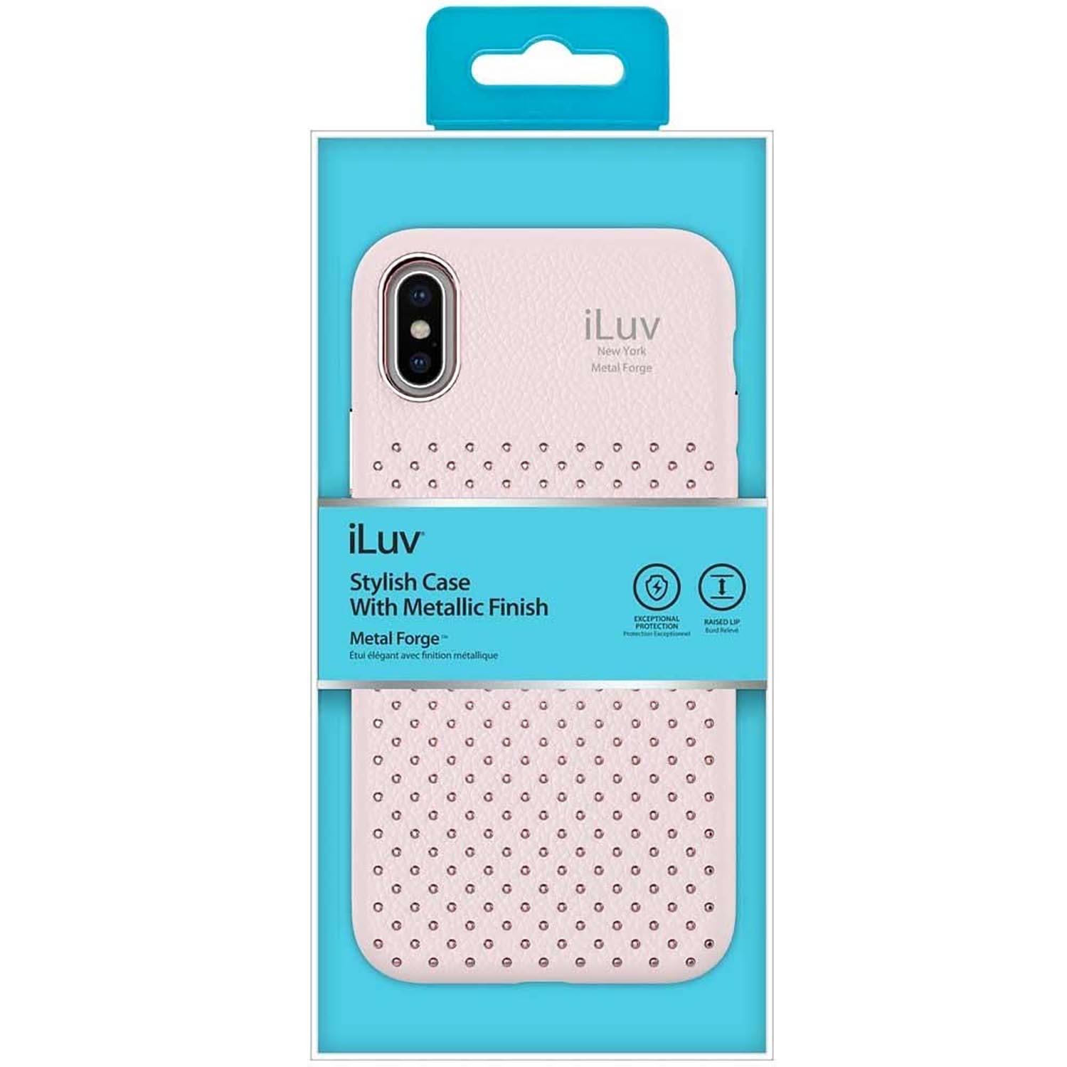 Foto 3 pulgar | Funda Iluv Metal Forge para iPhone Xs Max color Rosa