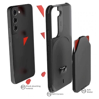 Foto 2 | Funda Ghostek Exec para Samsung S22 Plus color Negra con Porta Tarjetas