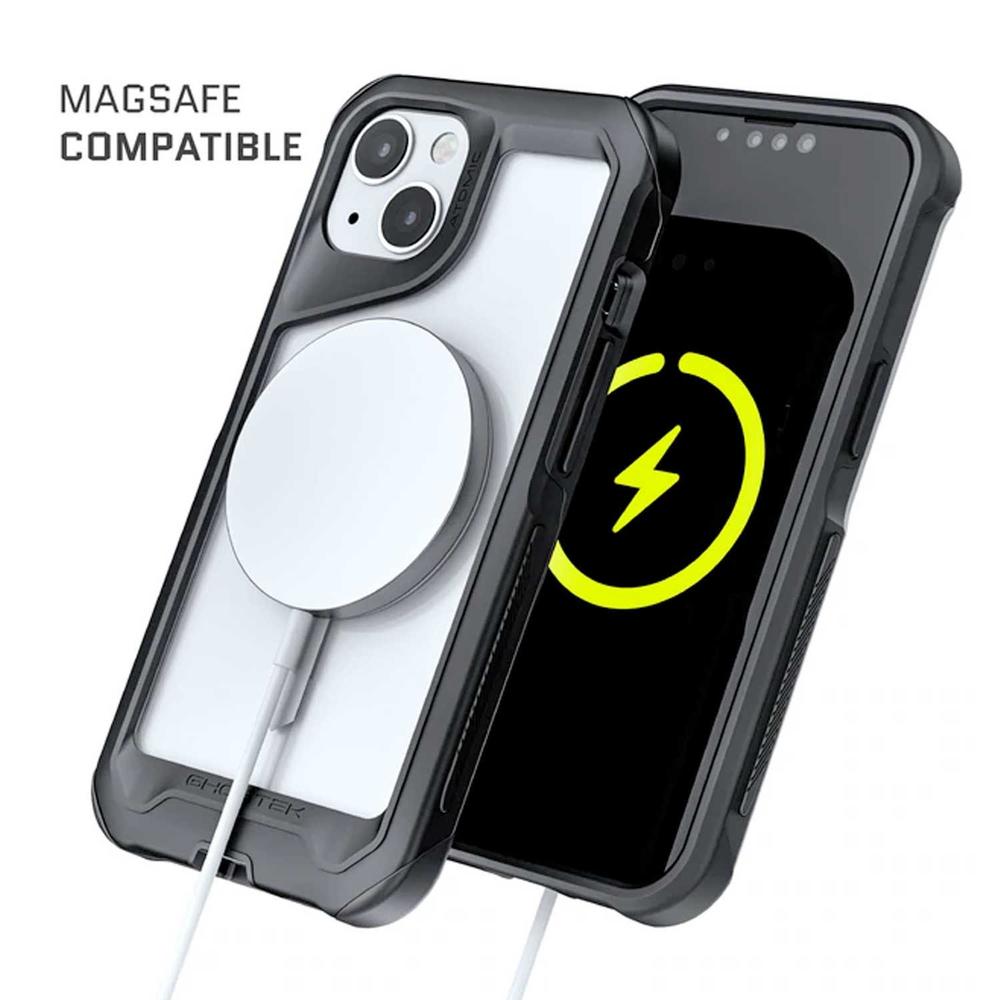 Foto 5 pulgar | Funda Ghostek Atomic para iPhone 13 Aluminio Transparente/ Negro