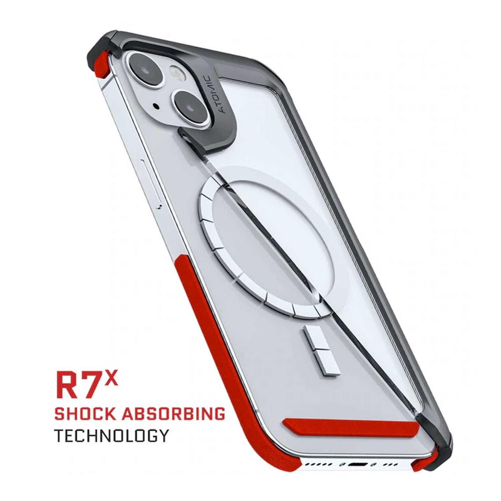 Foto 7 pulgar | Funda Ghostek Atomic para iPhone 13 Aluminio Transparente/ Negro