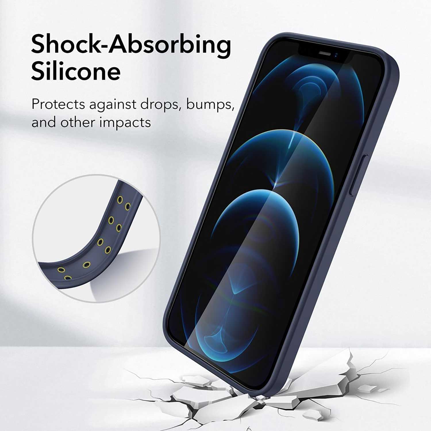 Foto 4 pulgar | Funda Bumper Esr Cloud color Rojo para iPhone 12 y 12 Pro