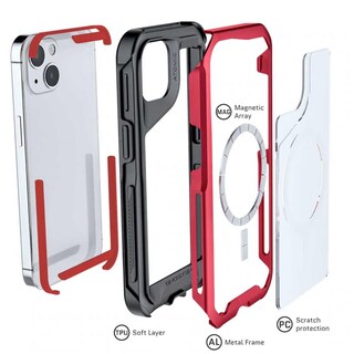 Foto 3 | Funda Ghostek Atomic para iPhone 13 Aluminio color Rojo