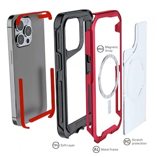 Foto 3 | Funda Ghostek Atomic color Rojo para iPhone 13 Pro