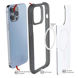 Foto 3 | Funda Ghostek Covert para iPhone 13 Pro Max Transparente/ Negro
