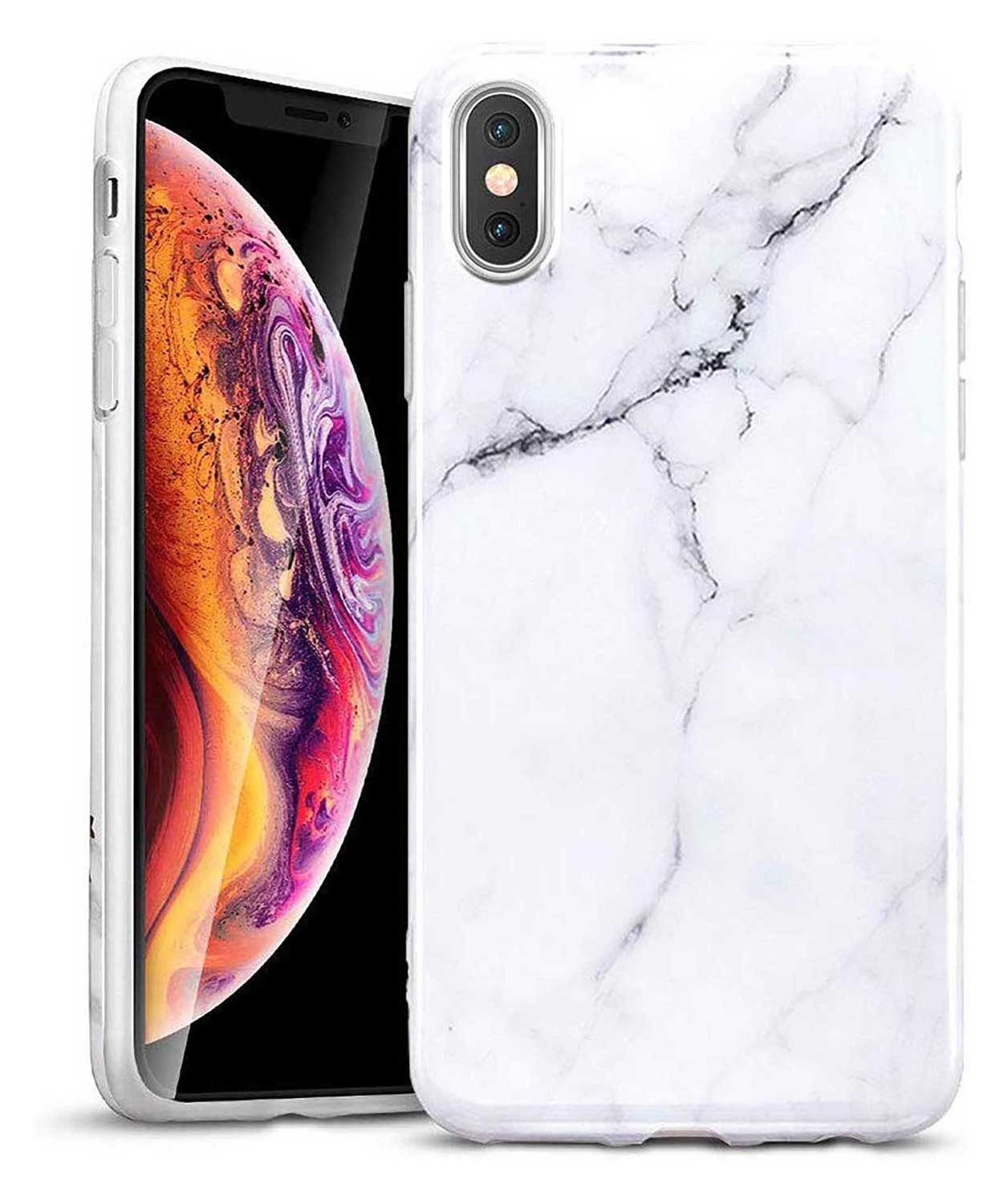 Funda Esr color Blanco Diseño de Mármol para iPhone Xs y iPhone X